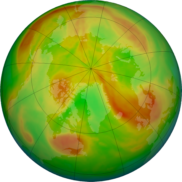 Arctic ozone map for 27 April 2016
